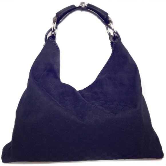 GUCCI Canvas GG Large Horsebit Hobo Bag 🏆 - Picture 2 of 4